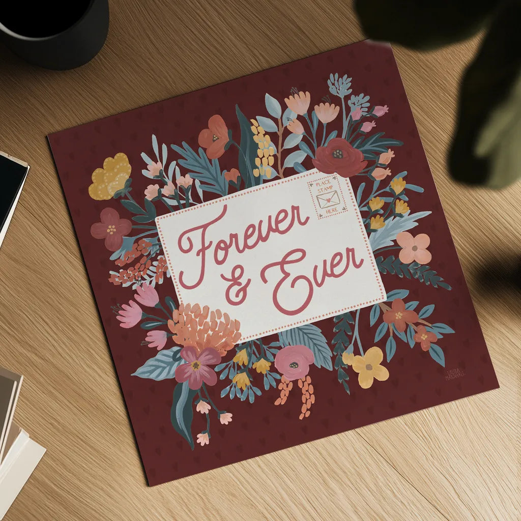 Love Letters V by Laura Marshall. Shown as a detailed flat fine art print, highlighting archival giclee quality. Available as an archival giclee rolled canvas, fine art paper, or poster print. SKU 61078a.