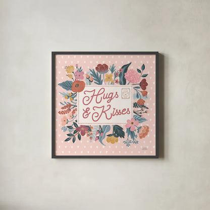 Love Letters VI by Laura Marshall. Shown in a sleek black glass frame for a contemporary gallery look. Available as an archival giclee rolled canvas, fine art paper, or poster print. SKU 61079a.