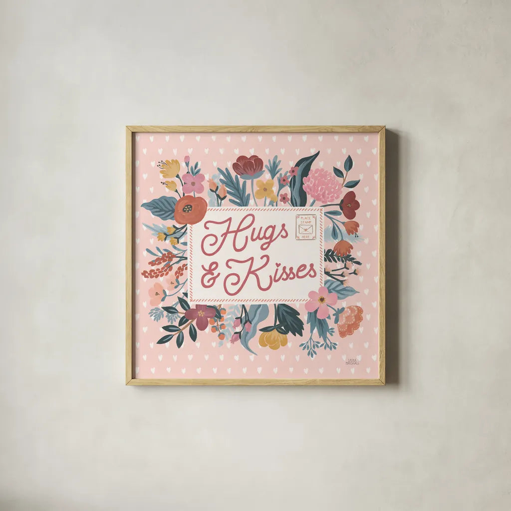 Love Letters VI by Laura Marshall. Shown in a natural wood glass frame for a timeless modern aesthetic. Available as an archival giclee rolled canvas, fine art paper, or poster print. SKU 61079a.