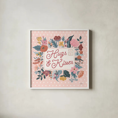 Love Letters VI by Laura Marshall. Shown in a crisp white glass frame for a clean and minimalist style. Available as an archival giclee rolled canvas, fine art paper, or poster print. SKU 61079a.