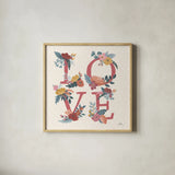 Love Letters VII by Laura Marshall. Shown in a natural wood glass frame for a timeless modern aesthetic. Available as an archival giclee rolled canvas, fine art paper, or poster print. SKU 61080a.