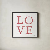 Love Letters VII No Flowers by Laura Marshall. Shown in a sleek black glass frame for a contemporary gallery look. Available as an archival giclee rolled canvas, fine art paper, or poster print. SKU 65233a.