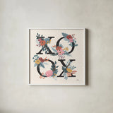 Love Letters VIII Black by Laura Marshall. Shown in a crisp white glass frame for a clean and minimalist style. Available as an archival giclee rolled canvas, fine art paper, or poster print. SKU 70513a.