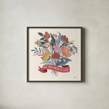 Love Letters X by Laura Marshall. Shown in a sleek black glass frame for a contemporary gallery look. Available as an archival giclee rolled canvas, fine art paper, or poster print. SKU 61083a.