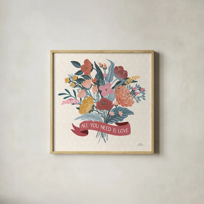 Love Letters X by Laura Marshall. Shown in a natural wood glass frame for a timeless modern aesthetic. Available as an archival giclee rolled canvas, fine art paper, or poster print. SKU 61083a.