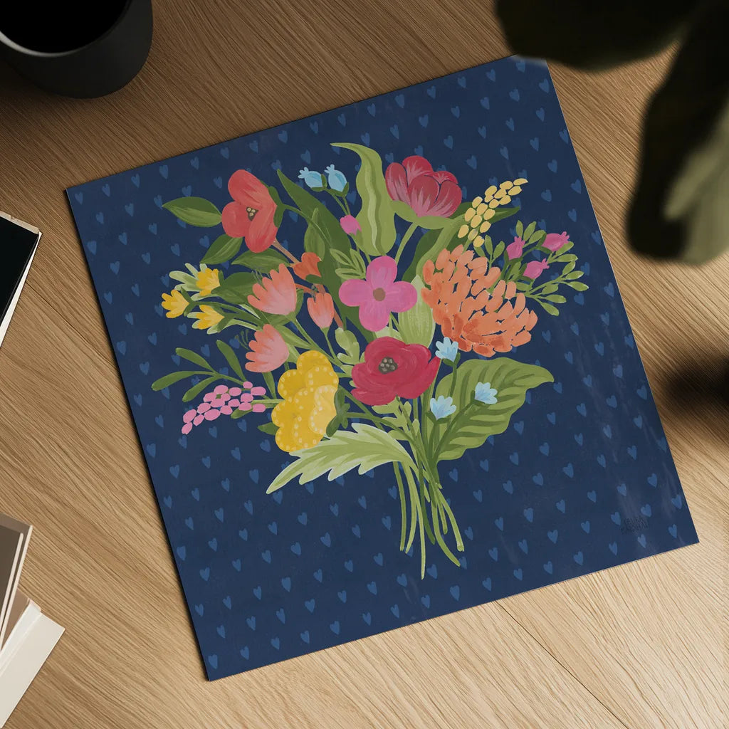 Love Letters X No Banner Blue by Laura Marshall. Shown as a detailed flat fine art print, highlighting archival giclee quality. Available as an archival giclee rolled canvas, fine art paper, or poster print. SKU 67064a.