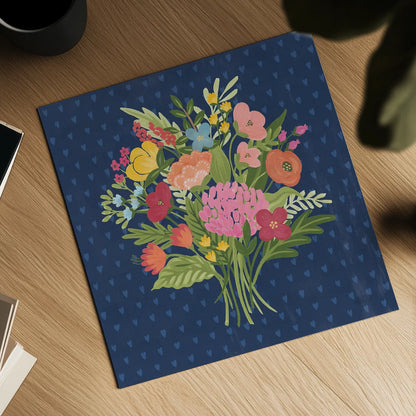 Love Letters XI No Banner Blue by Laura Marshall. Shown as a detailed flat fine art print, highlighting archival giclee quality. Available as an archival giclee rolled canvas, fine art paper, or poster print. SKU 67065a.