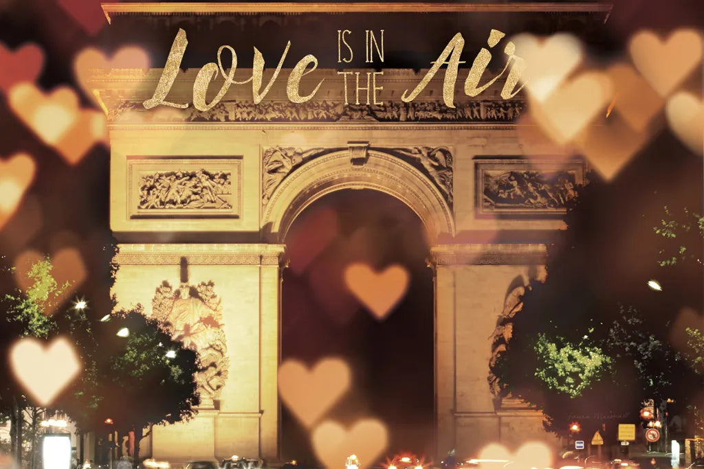 Love is in the Arc de Triomphe v2 by Laura Marshall. SKU 36980i. Archival Giclee Fine art print for wall decor.