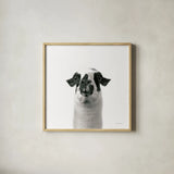 Loveable Llama II Crop by Laura Marshall. Shown in a natural wood glass frame for a timeless modern aesthetic. Available as an archival giclee rolled canvas, fine art paper, or poster print. SKU 28489a.