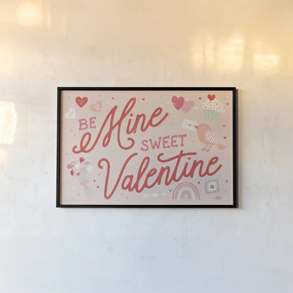 Lovebirds I by Laura Marshall. shown as a paper print in a black flame. Available as a archival giclee rolled canvas, fine art paper, or poster print. SKU 77441i.