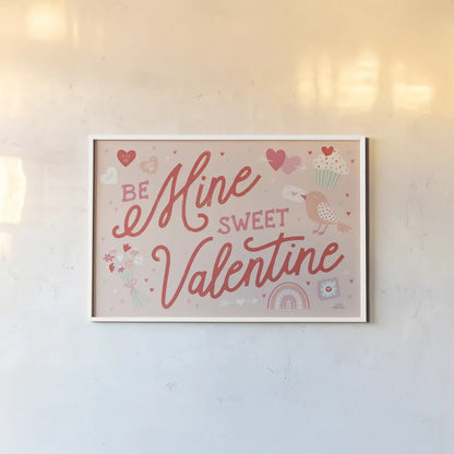 Lovebirds I by Laura Marshall. shown as a paper print in a white frame. Available as a archival giclee rolled canvas, fine art paper, or poster print. SKU 77441i.