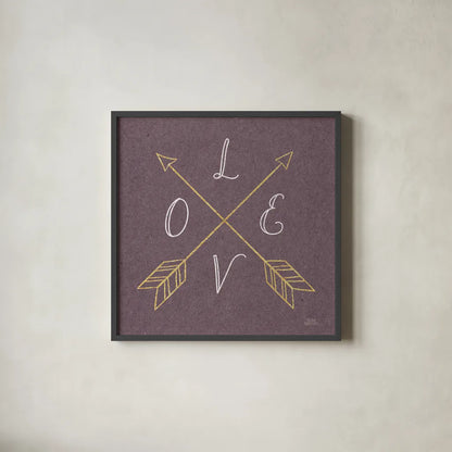 Lovestruck II Sq by Laura Marshall. Shown in a sleek black glass frame for a contemporary gallery look. Available as an archival giclee rolled canvas, fine art paper, or poster print. SKU 55628a.