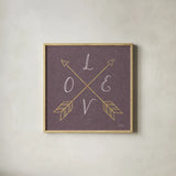 Lovestruck II Sq by Laura Marshall. Shown in a natural wood glass frame for a timeless modern aesthetic. Available as an archival giclee rolled canvas, fine art paper, or poster print. SKU 55628a.