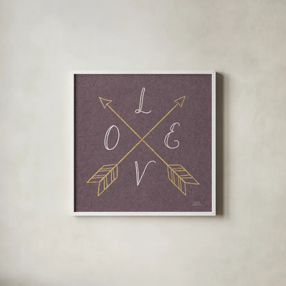 Lovestruck II Sq by Laura Marshall. Shown in a crisp white glass frame for a clean and minimalist style. Available as an archival giclee rolled canvas, fine art paper, or poster print. SKU 55628a.
