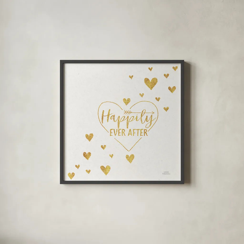 Lovestruck IV Sq by Laura Marshall. Shown in a sleek black glass frame for a contemporary gallery look. Available as an archival giclee rolled canvas, fine art paper, or poster print. SKU 55630a.