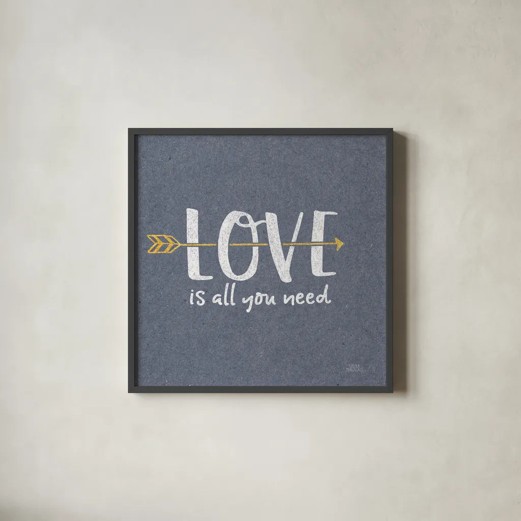 Lovestruck V Sq by Laura Marshall. Shown in a sleek black glass frame for a contemporary gallery look. Available as an archival giclee rolled canvas, fine art paper, or poster print. SKU 55631a.
