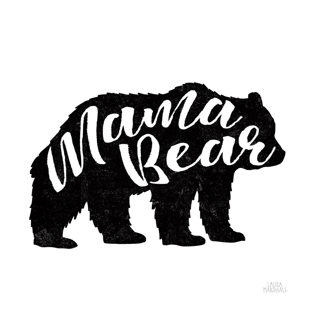 Mama Bear by Laura Marshall. SKU 45441a. Archival Giclee Fine art print for wall decor.