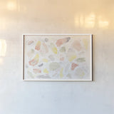 Meadow Breeze I by Laura Marshall. shown as a paper print in a white frame. Available as a archival giclee rolled canvas, fine art paper, or poster print. SKU 34901i.