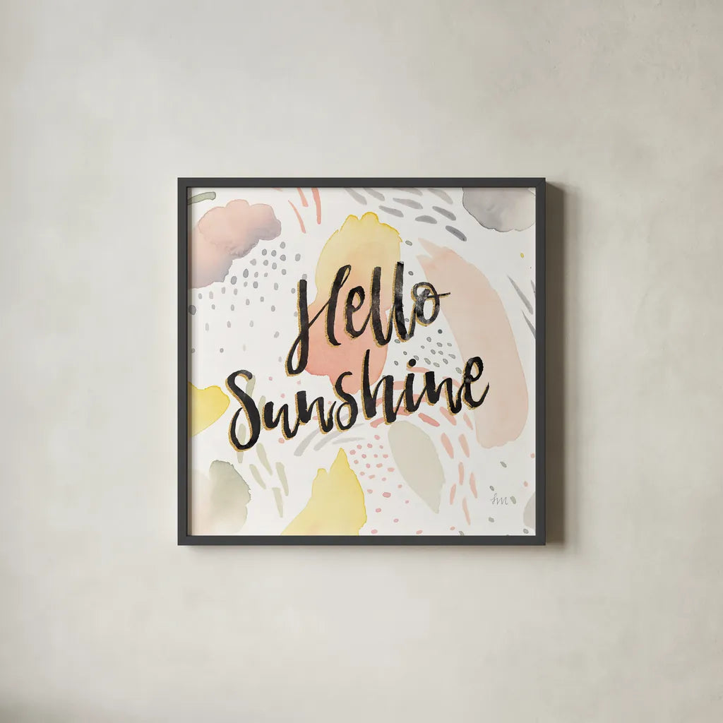 Meadow Breeze II by Laura Marshall. Shown in a sleek black glass frame for a contemporary gallery look. Available as an archival giclee rolled canvas, fine art paper, or poster print. SKU 34902a.