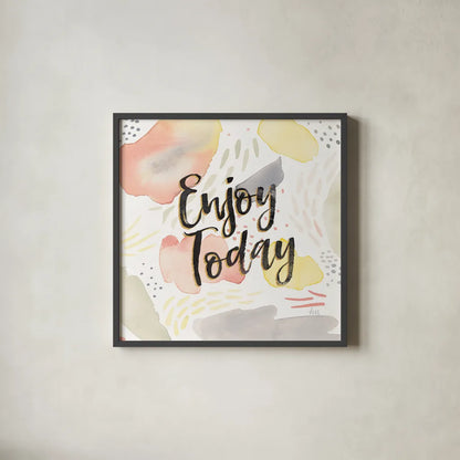 Meadow Breeze IV by Laura Marshall. Shown in a sleek black glass frame for a contemporary gallery look. Available as an archival giclee rolled canvas, fine art paper, or poster print. SKU 34904a.