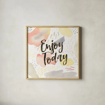 Meadow Breeze IV by Laura Marshall. Shown in a natural wood glass frame for a timeless modern aesthetic. Available as an archival giclee rolled canvas, fine art paper, or poster print. SKU 34904a.