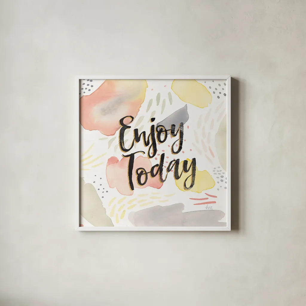 Meadow Breeze IV by Laura Marshall. Shown in a crisp white glass frame for a clean and minimalist style. Available as an archival giclee rolled canvas, fine art paper, or poster print. SKU 34904a.