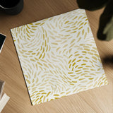 Meadow Breeze Pattern V gold by Laura Marshall. Shown as a detailed flat fine art print, highlighting archival giclee quality. Available as an archival giclee rolled canvas, fine art paper, or poster print. SKU 36909a.
