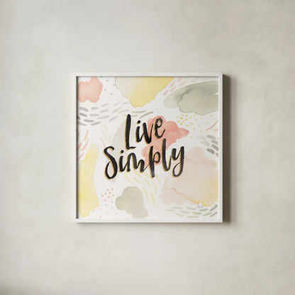 Meadow Breeze V by Laura Marshall. Shown in a crisp white glass frame for a clean and minimalist style. Available as an archival giclee rolled canvas, fine art paper, or poster print. SKU 34905a.