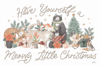 Merry Meows I by Laura Marshall. SKU 100369i. Archival Giclee Fine art print for wall decor.