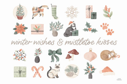 Merry Meows IV by Laura Marshall. SKU 100372i. Archival Giclee Fine art print for wall decor.