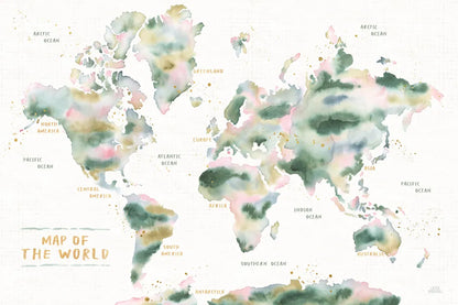Midsummer Meadow Map by Laura Marshall. SKU 101336i. Archival Giclee Fine art print for wall decor.