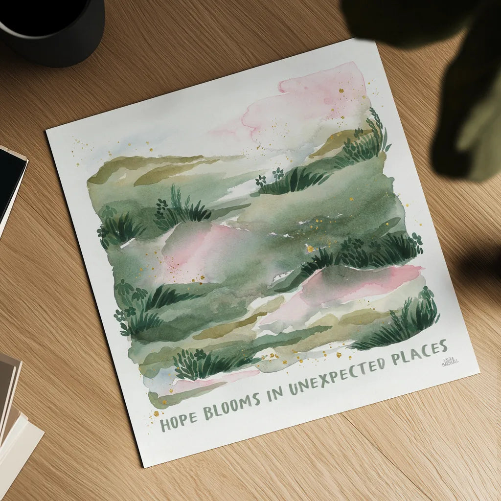 Midsummer Meadow VI by Laura Marshall. Shown as a detailed flat fine art print, highlighting archival giclee quality. Available as an archival giclee rolled canvas, fine art paper, or poster print. SKU 101335a.