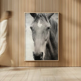 Moke Lake Horses I by Laura Marshall. shown as over sized large wall art. Available as an archival giclee rolled canvas, fine art paper, or poster print. SKU 84129h.