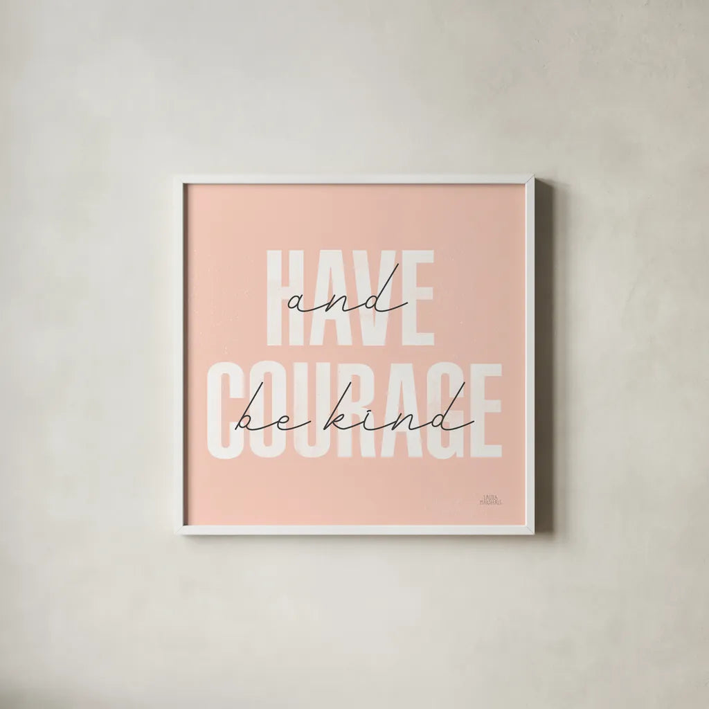 Morning Affirmations I by Laura Marshall. Shown in a crisp white glass frame for a clean and minimalist style. Available as an archival giclee rolled canvas, fine art paper, or poster print. SKU 53866a.