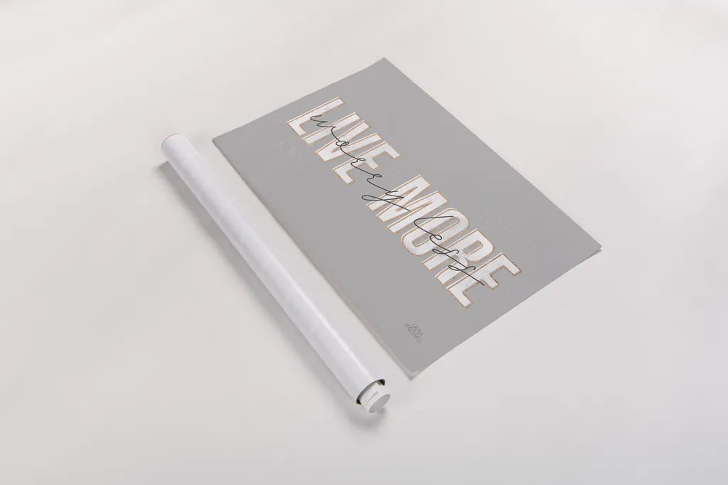 Morning Affirmations II Gray Horizontal by Laura Marshall. shown as a rolled paper print. Available as archival giclee rolled canvas, fine art paper, or poster print. SKU 69340i.