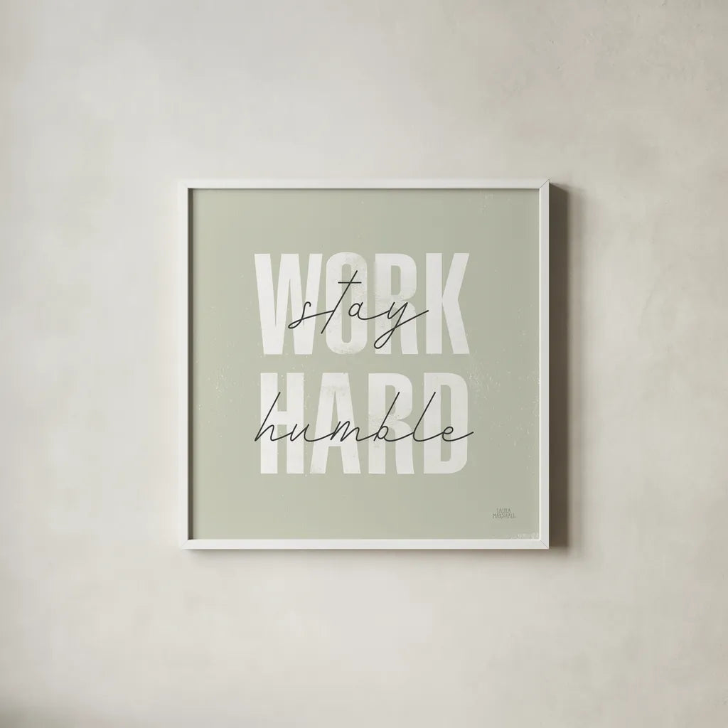 Morning Affirmations IV by Laura Marshall. Shown in a crisp white glass frame for a clean and minimalist style. Available as an archival giclee rolled canvas, fine art paper, or poster print. SKU 53869a.