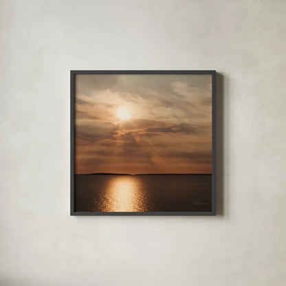 Morning Spotlight by Laura Marshall. Shown in a sleek black glass frame for a contemporary gallery look. Available as an archival giclee rolled canvas, fine art paper, or poster print. SKU 16350a.