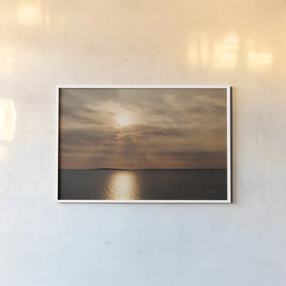 Morning Spotlight by Laura Marshall. shown as a paper print in a white frame. Available as a archival giclee rolled canvas, fine art paper, or poster print. SKU 16350i.