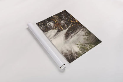 Mosquito Falls I by Laura Marshall. shown as a rolled paper print. Available as archival giclee rolled canvas, fine art paper, or poster print. SKU 21257i.