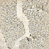 Neutral New York Map by Laura Marshall. SKU 20873a. Archival Giclee Fine art print for wall decor.