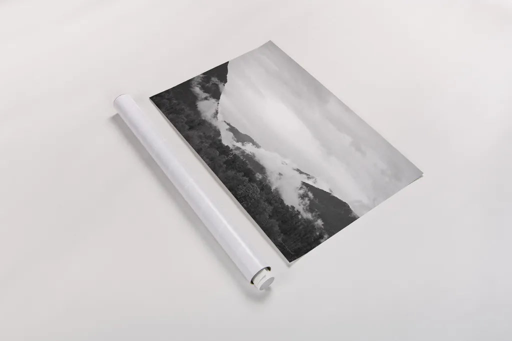 North Cascades II by Laura Marshall. shown as a rolled paper print. Available as archival giclee rolled canvas, fine art paper, or poster print. SKU 64411i.