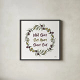 Olive Grove I by Laura Marshall. Shown in a sleek black glass frame for a contemporary gallery look. Available as an archival giclee rolled canvas, fine art paper, or poster print. SKU 77131a.