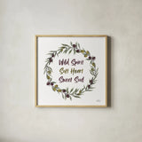 Olive Grove I by Laura Marshall. Shown in a natural wood glass frame for a timeless modern aesthetic. Available as an archival giclee rolled canvas, fine art paper, or poster print. SKU 77131a.