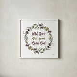Olive Grove I by Laura Marshall. Shown in a crisp white glass frame for a clean and minimalist style. Available as an archival giclee rolled canvas, fine art paper, or poster print. SKU 77131a.