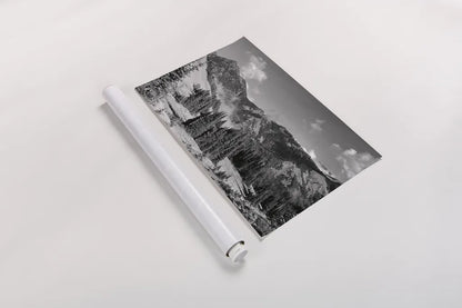 Olympic Mountains I by Laura Marshall. shown as a rolled paper print. Available as archival giclee rolled canvas, fine art paper, or poster print. SKU 64412i.