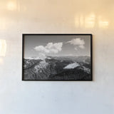 Olympic Mountains II by Laura Marshall. shown as a paper print in a black flame. Available as a archival giclee rolled canvas, fine art paper, or poster print. SKU 64413i.