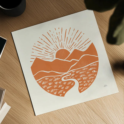 On the Horizon I by Laura Marshall. Shown as a detailed flat fine art print, highlighting archival giclee quality. Available as an archival giclee rolled canvas, fine art paper, or poster print. SKU 65377a.