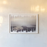 Painted Seaside I by Laura Marshall. shown as a paper print in a white frame. Available as a archival giclee rolled canvas, fine art paper, or poster print. SKU 29663i.
