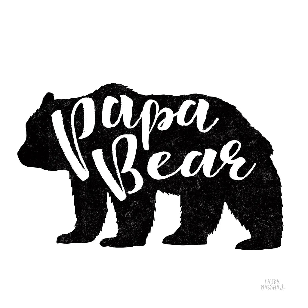 Papa Bear by Laura Marshall. SKU 45442a. Archival Giclee Fine art print for wall decor.