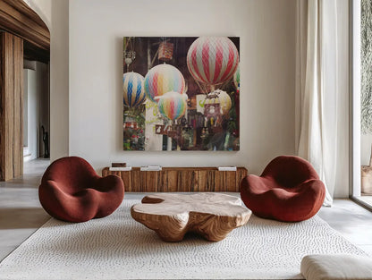 Paris Moments I by Laura Marshall. Shown as extra-large giant wall art in a modern living room. Available as an archival giclee rolled canvas, fine art paper, or poster print. SKU 25889a.
